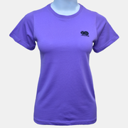 Purple Classic Foil Badge T-Shirt made of soft cotton, ideal for casual wear and everyday comfort.