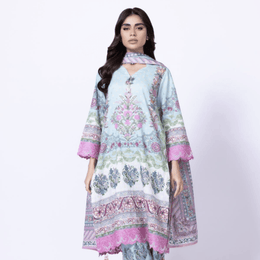 Embroidered Broshia Jacquard 3-Piece Set - Reqidas