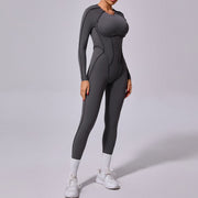 Flame Blue Tight Yoga Jumpsuit for Women