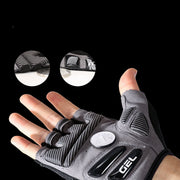 Black Half Finger Workout Gloves
