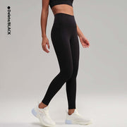 High waist yoga pants for women in black, designed for comfort and performance, ideal for yoga and casual wear.