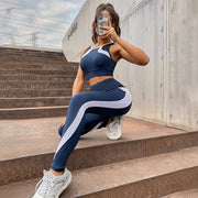 Stylish Workout Set with Mesh Detail for Yoga and Running