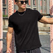Sports Cotton Workout Tee for Men – Black