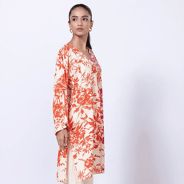 Printed Kurta with Solid Pants - Reqidas