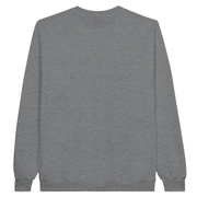 Back view of the Reqidas Midweight Fleece Pullover in gray, showcasing its comfortable crewneck design.