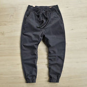 Casual workwear pants for men – gray color, front view.