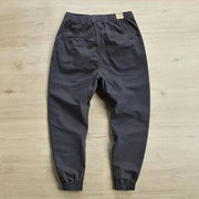 Casual workwear pants for men – gray color, front view.