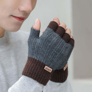Men's Warm Knitting Half-Finger Gloves – Winter Gloves