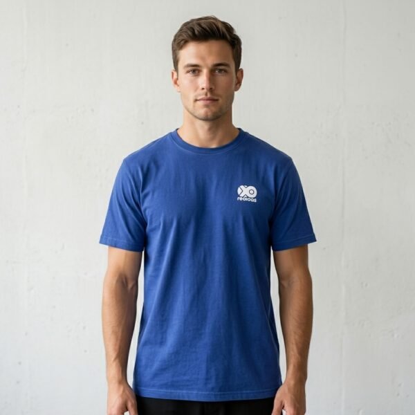 mens traditional foil cotton t shirt front view