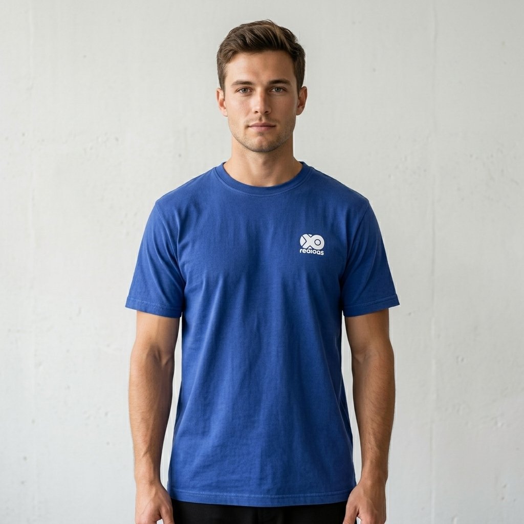 mens traditional foil cotton t shirt front view